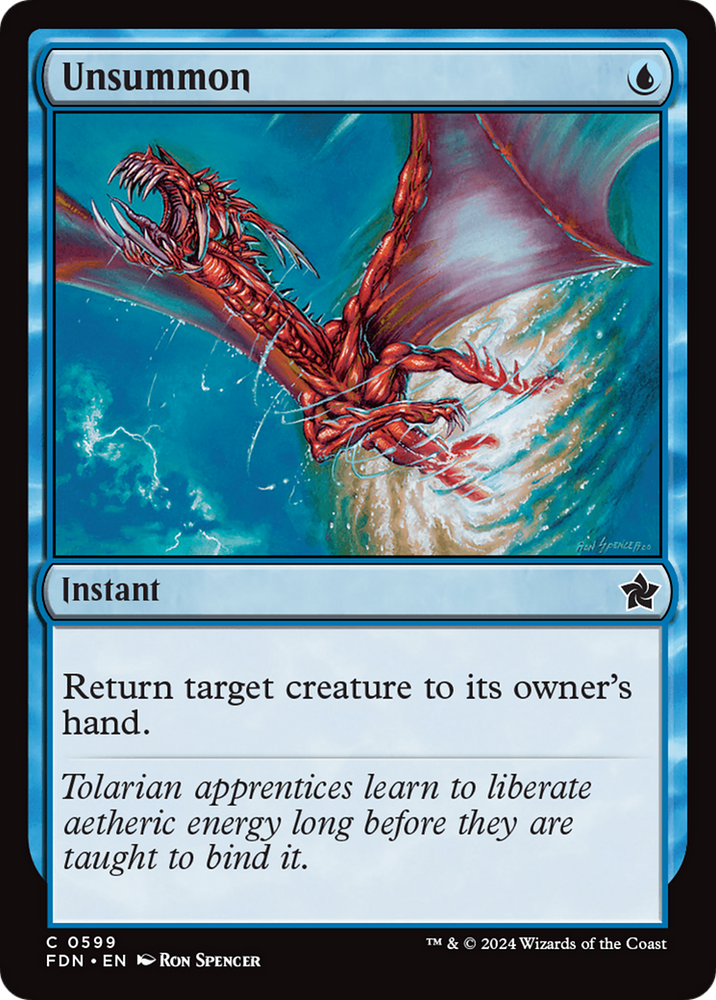 Unsummon [Foundations] Magic: The Gathering