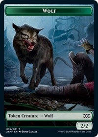 Wolf // Wurm (030) Double-Sided Token [Double Masters Tokens] Magic: The Gathering