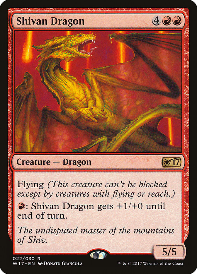 Shivan Dragon [Welcome Deck 2017] Magic: The Gathering