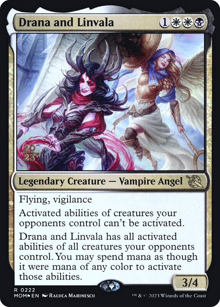 Drana and Linvala [March of the Machine Prerelease Promos] Magic: The Gathering