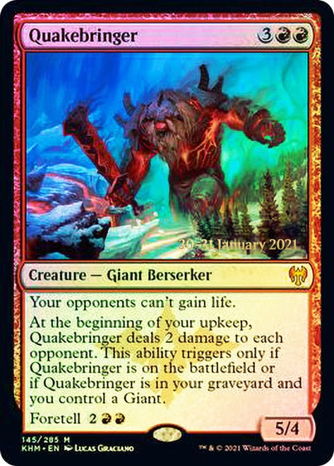 Quakebringer [Kaldheim Prerelease Promos] Magic: The Gathering