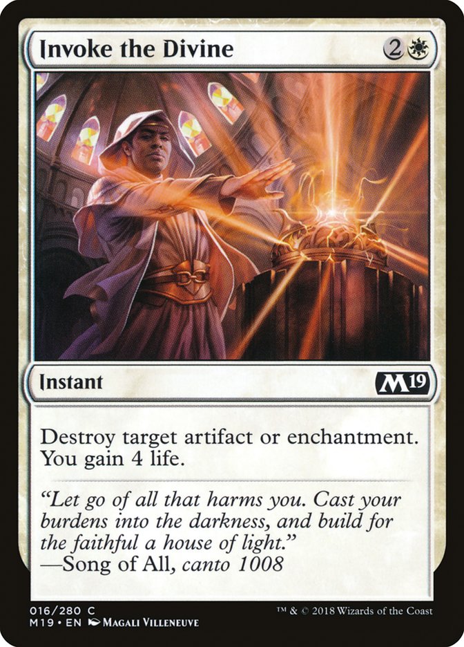 Invoke the Divine [Core Set 2019] Magic: The Gathering