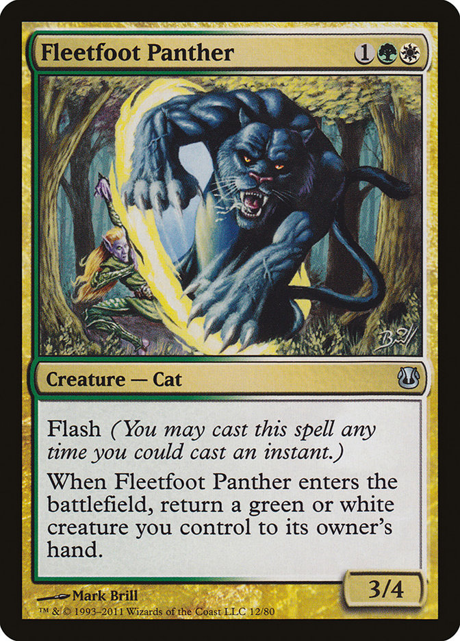 Fleetfoot Panther [Duel Decks: Ajani vs. Nicol Bolas] Magic: The Gathering