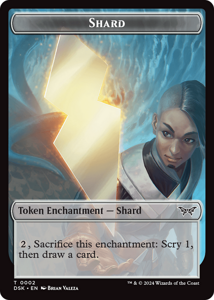 Glimmer // Shard Double-Sided Token [Duskmourn: House of Horror Tokens] Magic: The Gathering