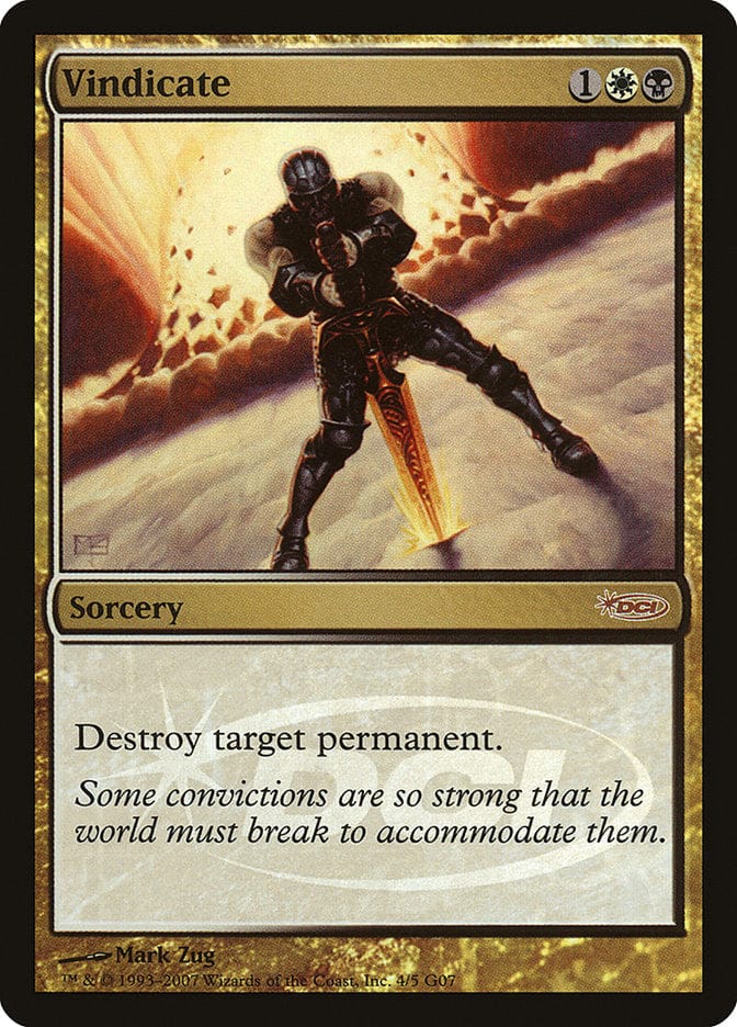 Vindicate [Judge Gift Cards 2007] Magic: The Gathering