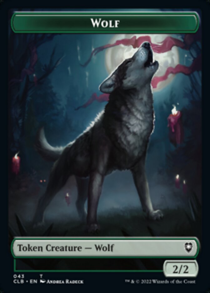 Wolf // Insect Double-Sided Token [Commander Legends: Battle for Baldur's Gate Tokens] Magic: The Gathering