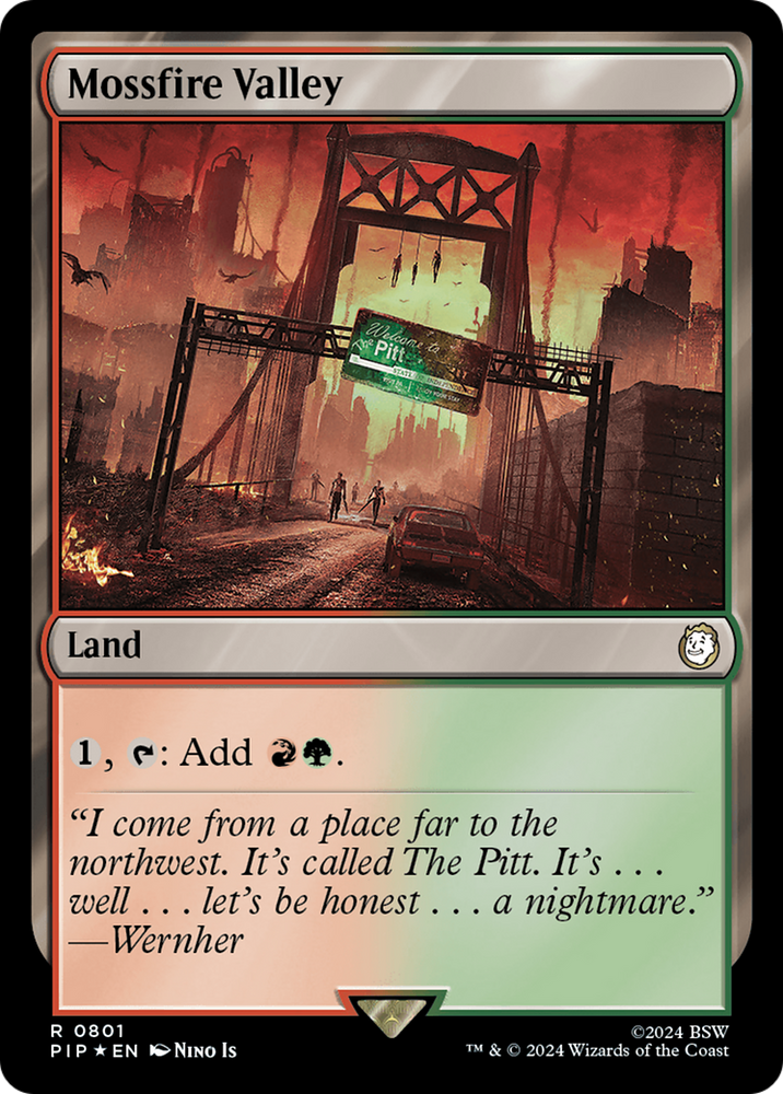 Mossfire Valley (Surge Foil) [Fallout] Magic: The Gathering