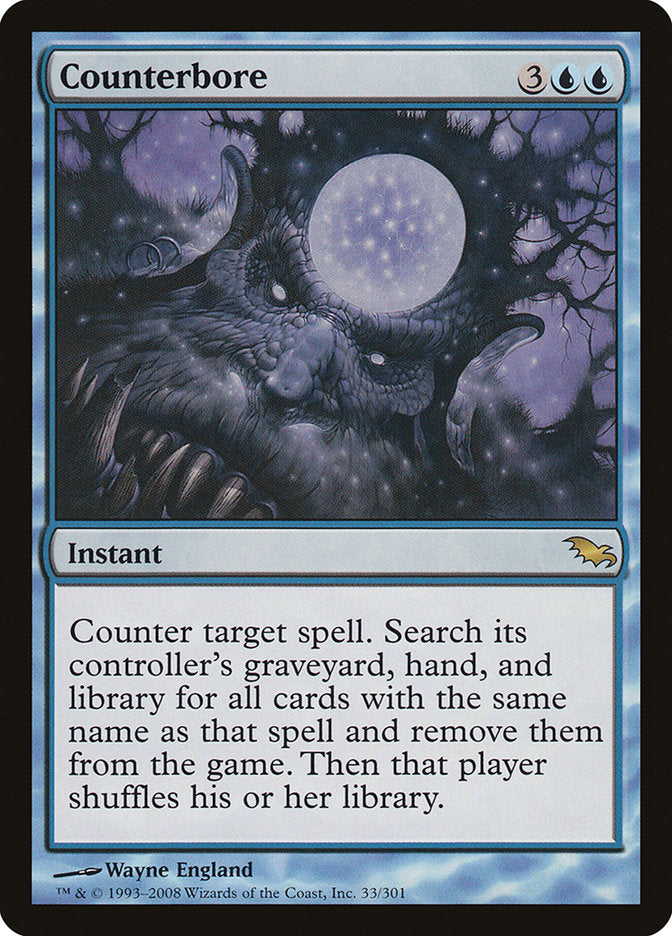 Counterbore [Shadowmoor] Magic: The Gathering