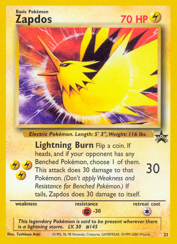 Zapdos (23) [Wizards of the Coast: Black Star Promos] Pokémon