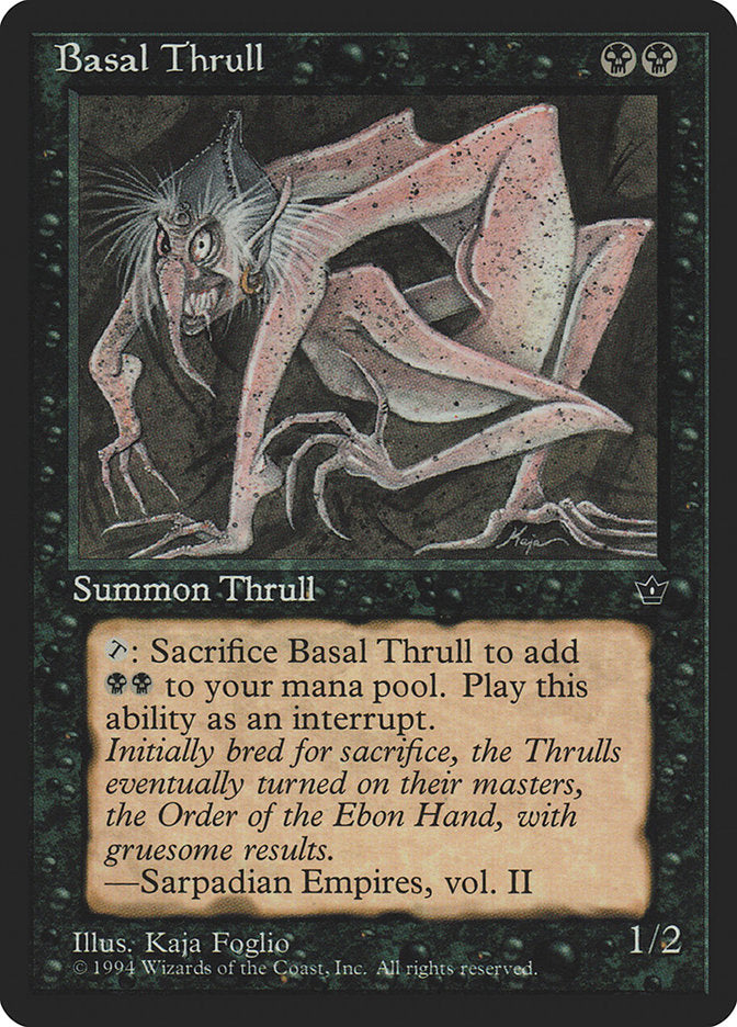 Basal Thrull (Kaja Foglio) [Fallen Empires] Magic: The Gathering