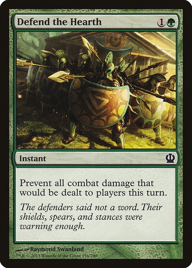 Defend the Hearth [Theros] Magic: The Gathering