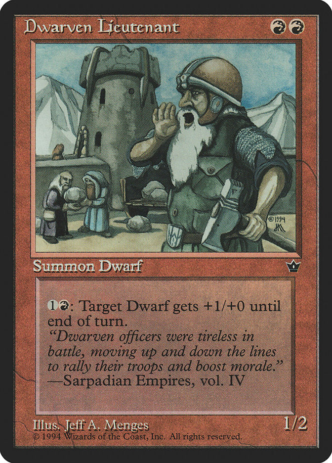 Dwarven Lieutenant [Fallen Empires] Magic: The Gathering