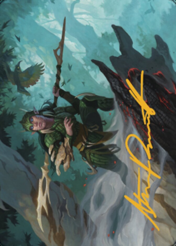 Gwenna, Eyes of Gaea Art Card (Gold-Stamped Signature) [The Brothers' War Art Series] Magic: The Gathering