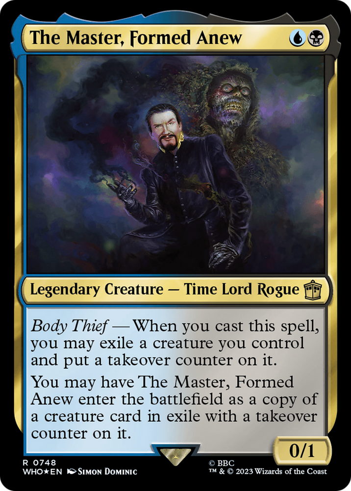 The Master, Formed Anew (Surge Foil) [Doctor Who] Magic: The Gathering