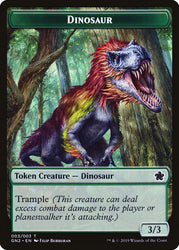 Soldier // Dinosaur Double-Sided Token [Game Night 2019 Tokens] Magic: The Gathering