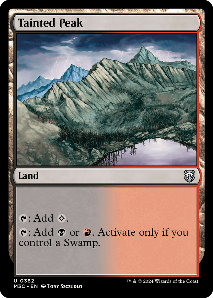 Tainted Peak (Ripple Foil) [Modern Horizons 3 Commander] Magic: The Gathering