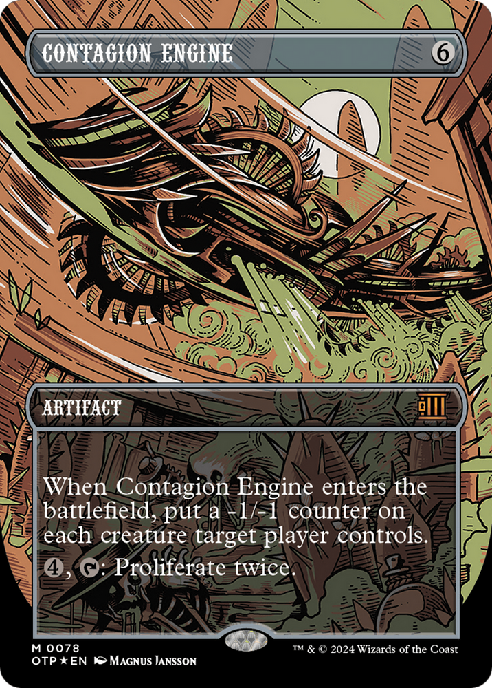 Contagion Engine (Textured Foil) [Outlaws of Thunder Junction: Breaking News] Magic: The Gathering