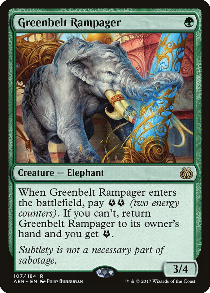 Greenbelt Rampager [Aether Revolt] Magic: The Gathering