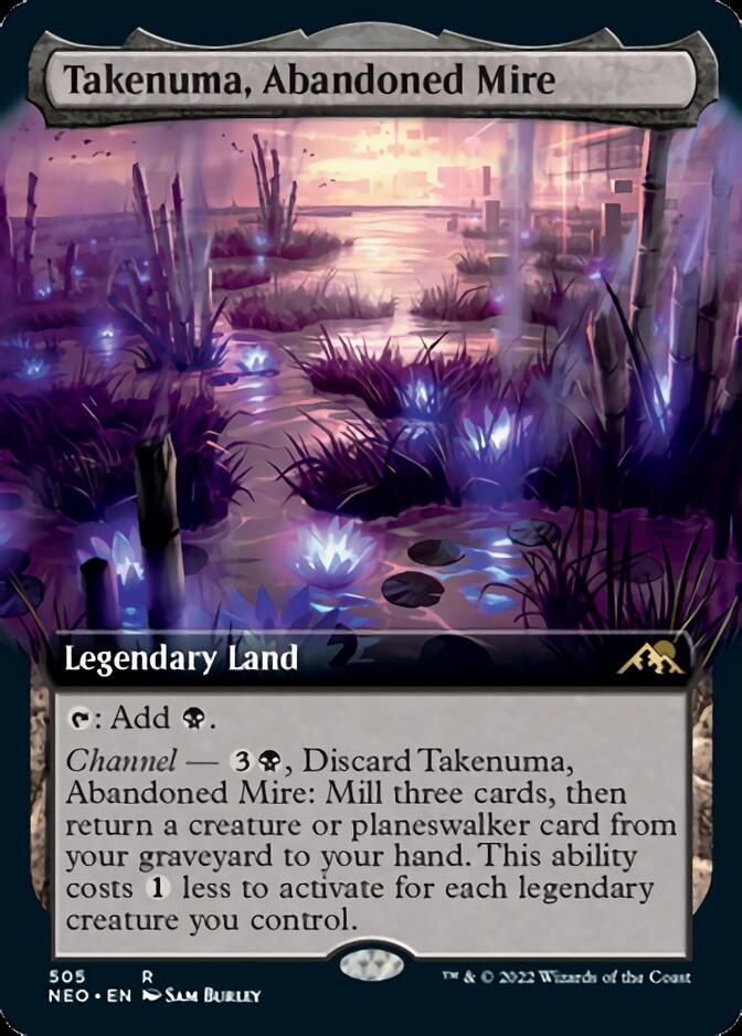 Takenuma, Abandoned Mire (Extended Art) [Kamigawa: Neon Dynasty] Magic: The Gathering