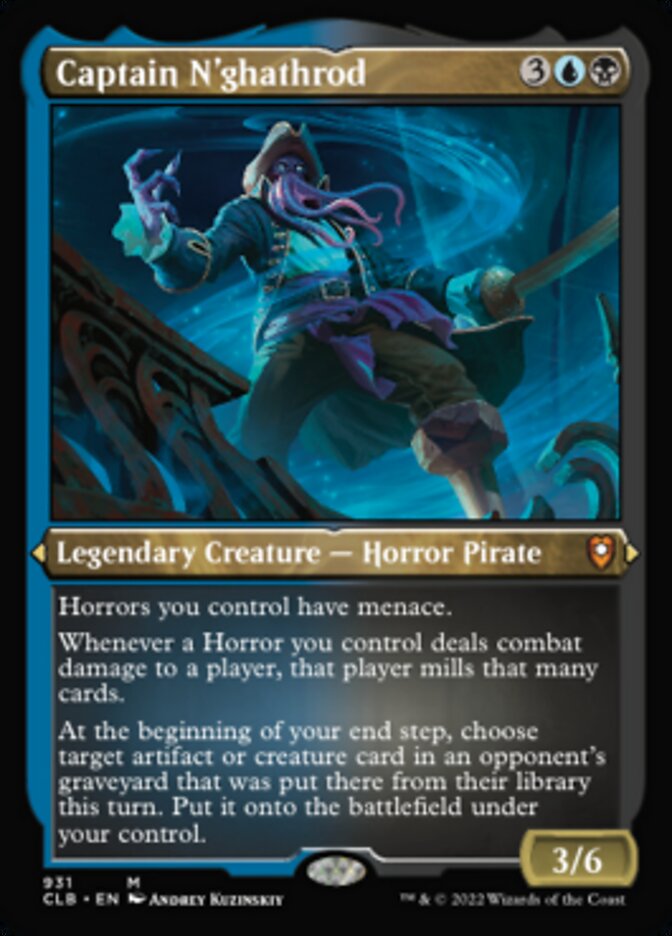 Captain N'ghathrod (Display Commander) (Foil Etched) [Commander Legends: Battle for Baldur's Gate] Magic: The Gathering