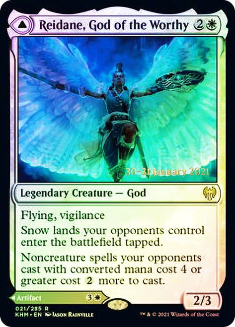 Reidane, God of the Worthy // Valkmira, Protector's Shield [Kaldheim Prerelease Promos] Magic: The Gathering