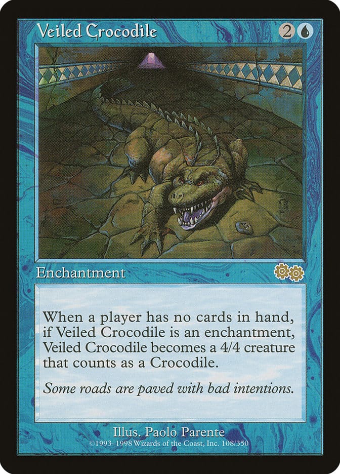 Veiled Crocodile [Urza's Saga] Magic: The Gathering