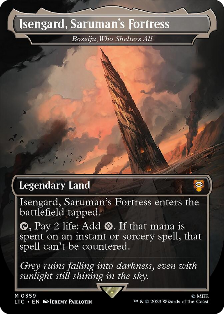 Isengard, Saruman's Fortress - Boseiju, Who Shelters All [The Lord of the Rings: Tales of Middle-Earth Commander] Magic: The Gathering