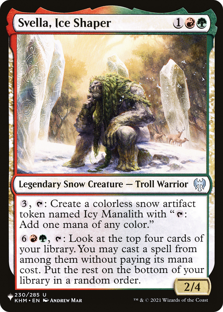 Svella, Ice Shaper [The List] Magic: The Gathering