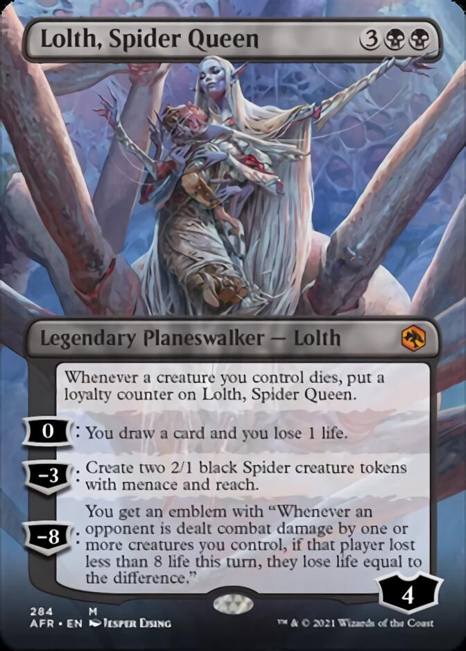 Lolth, Spider Queen (Borderless) [Dungeons & Dragons: Adventures in the Forgotten Realms] Magic: The Gathering