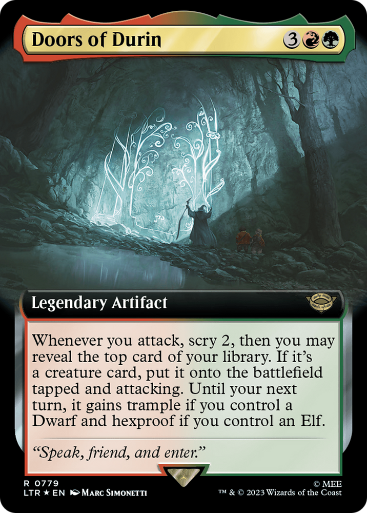 Doors of Durin (Extended Art) (Surge Foil) [The Lord of the Rings: Tales of Middle-Earth] Magic: The Gathering