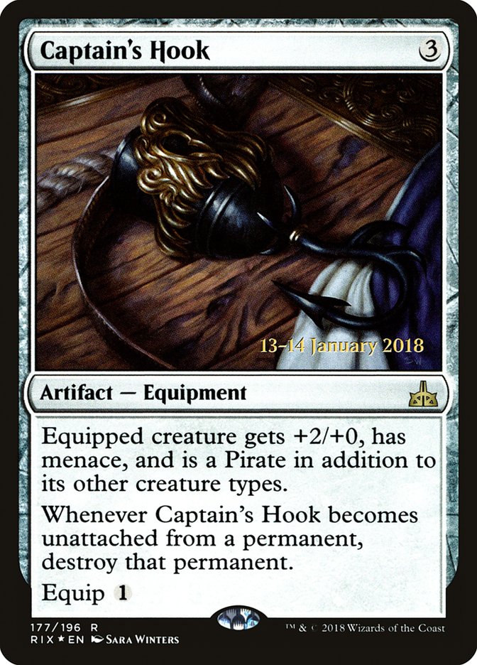 Captain's Hook [Rivals of Ixalan Prerelease Promos] Magic: The Gathering