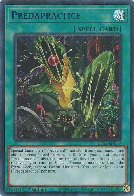 Predapractice (Blue) [LDS3-EN079] Ultra Rare - Yugioh Cards For Your TCG Needs!