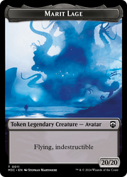 Marit Lage // Sand Warrior Double-Sided Token [Modern Horizons 3 Commander Tokens] Magic: The Gathering