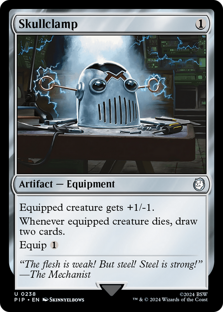 Skullclamp [Fallout] Magic: The Gathering