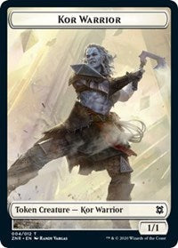 Kor Warrior // Plant Double-Sided Token [Zendikar Rising Tokens] Magic: The Gathering