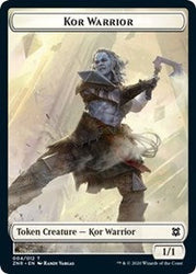 Kor Warrior // Plant Double-Sided Token [Zendikar Rising Tokens] Magic: The Gathering