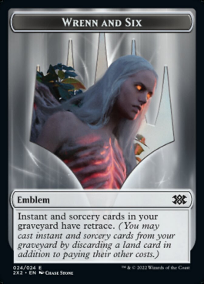 Wrenn and Six Emblem // Spirit (008) Double-Sided Token [Double Masters 2022 Tokens] Magic: The Gathering