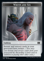 Wrenn and Six Emblem // Spirit (008) Double-Sided Token [Double Masters 2022 Tokens] Magic: The Gathering