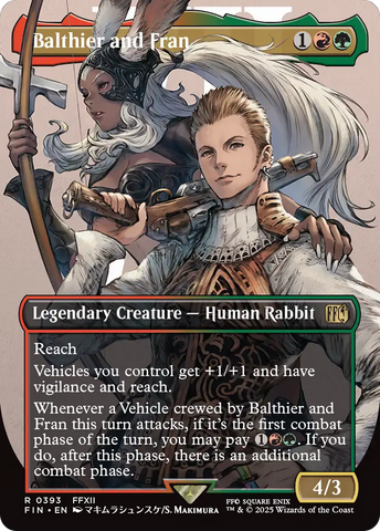 Balthier and Fran (Borderless) (0393) [FINAL FANTASY] Magic: The Gathering