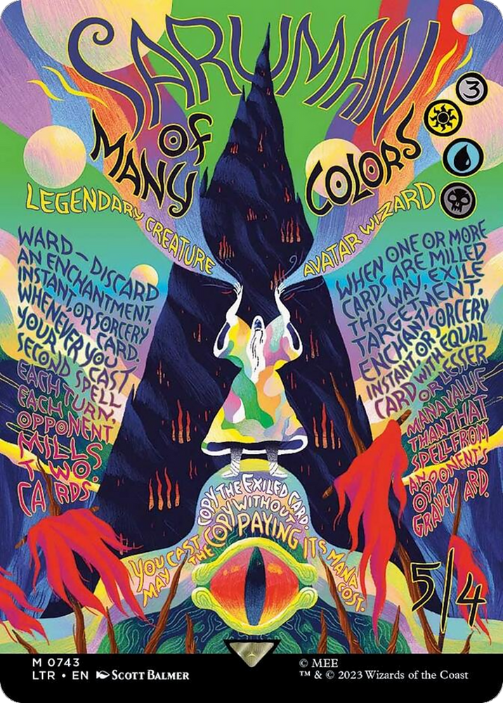 Saruman of Many Colors (Borderless Poster) [The Lord of the Rings: Tales of Middle-Earth] Magic: The Gathering