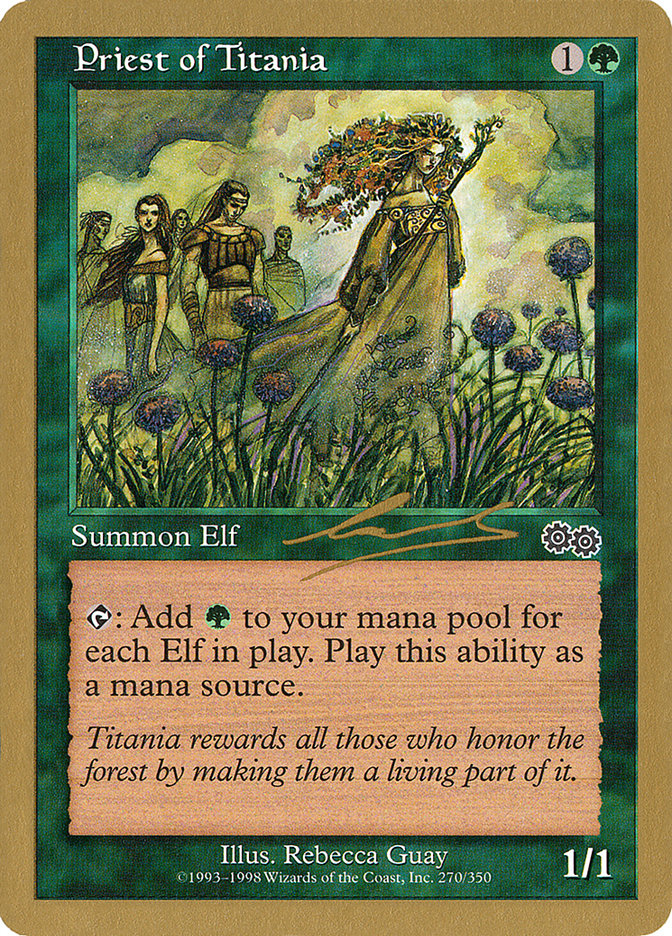 Priest of Titania (Nicolas Labarre) [World Championship Decks 2000] Magic: The Gathering