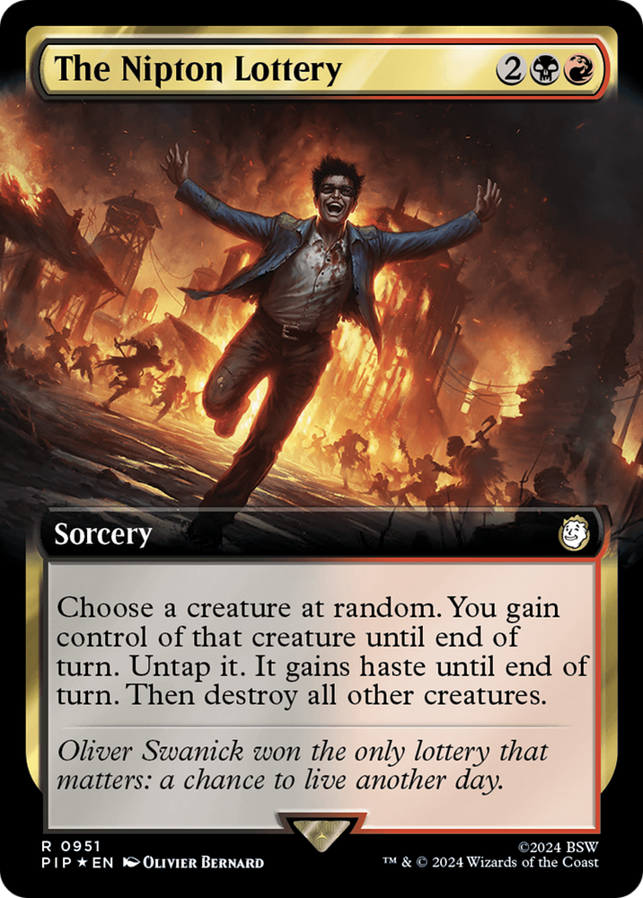 The Nipton Lottery (Extended Art) (Surge Foil) [Fallout] Magic: The Gathering