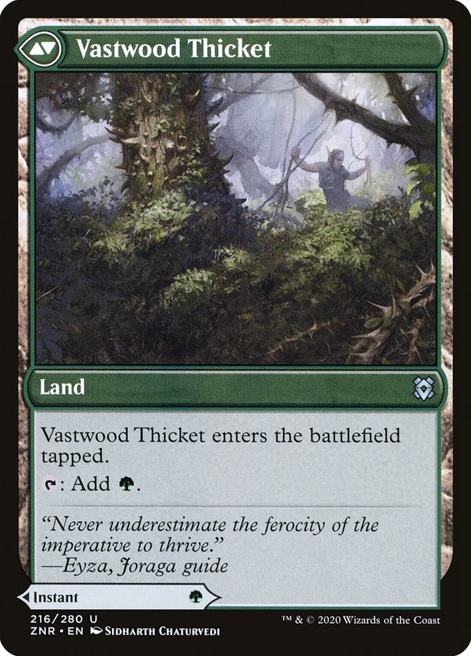 Vastwood Fortification // Vastwood Thicket [Zendikar Rising] Magic: The Gathering
