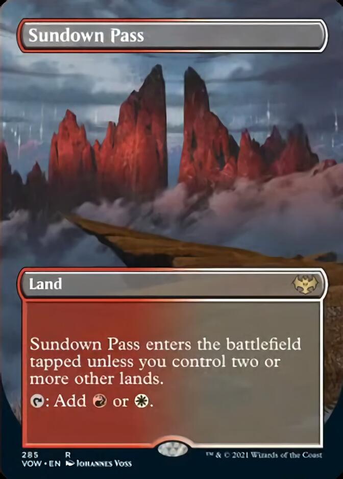 Sundown Pass (Borderless Alternate Art) [Innistrad: Crimson Vow] Magic: The Gathering