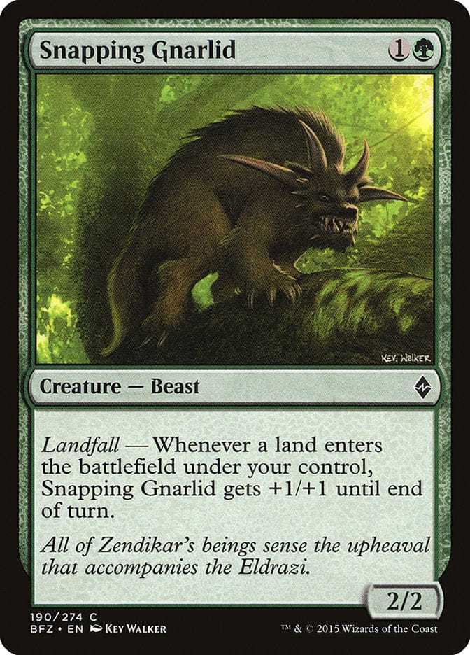 Snapping Gnarlid [Battle for Zendikar] Magic: The Gathering