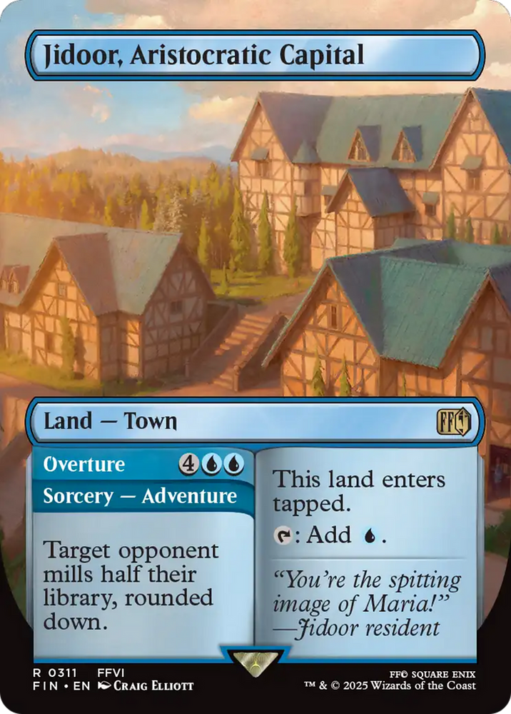 Jidoor, Aristocratic Capital // Overture (Borderless) [FINAL FANTASY] Magic: The Gathering