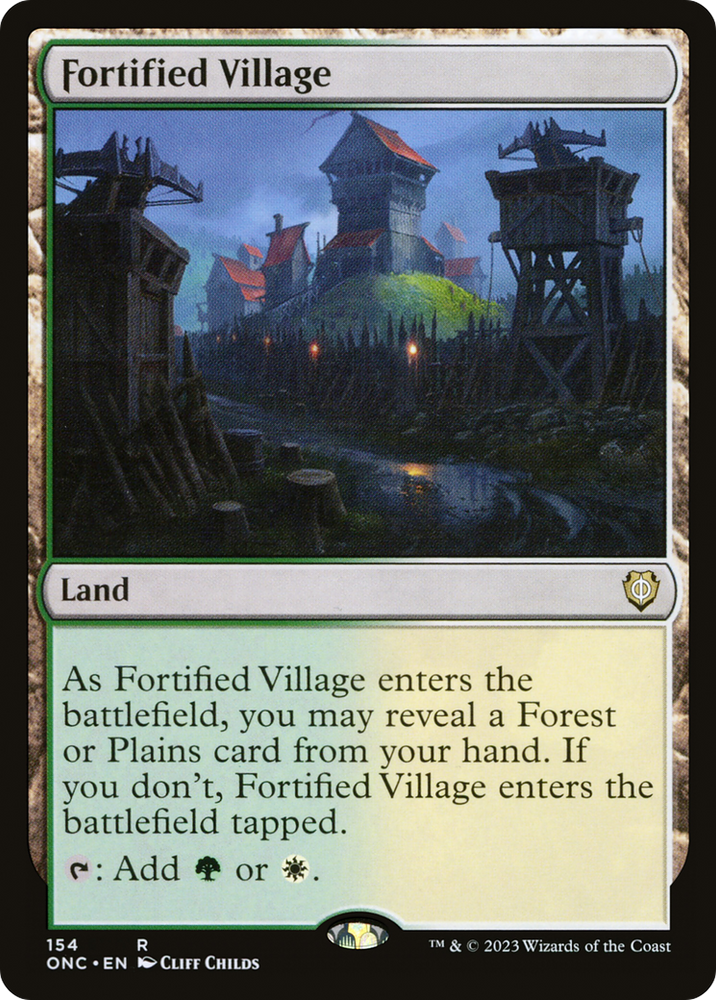 Fortified Village [Phyrexia: All Will Be One Commander] Magic: The Gathering