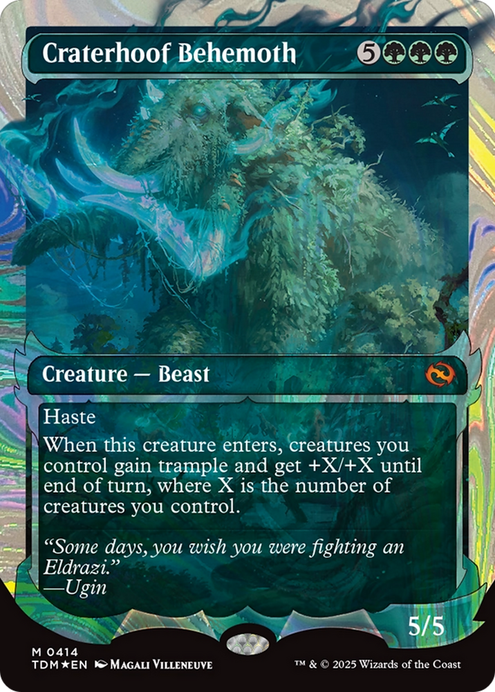 Craterhoof Behemoth (Showcase) (Halo Foil) [Tarkir: Dragonstorm] Magic: The Gathering