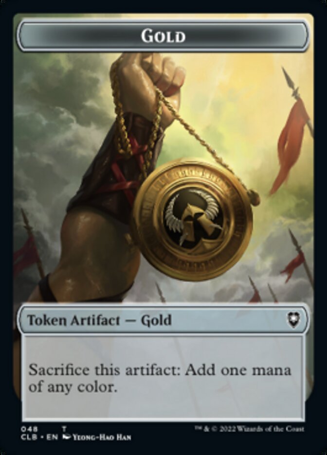Gold // Dragon Double-Sided Token [Commander Legends: Battle for Baldur's Gate Tokens] Magic: The Gathering