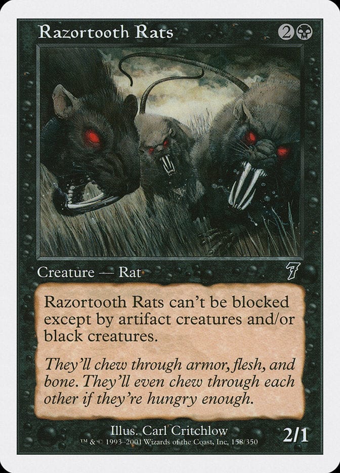 Razortooth Rats [Seventh Edition] Magic: The Gathering